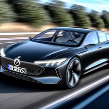 bmw i4 driving fast