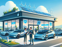 car dealership with electric vehicles 