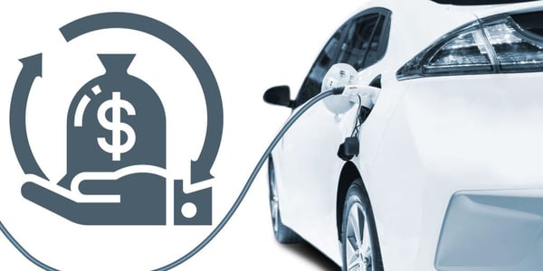 ev car charging and roi icon