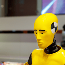 yellow crash test dummy