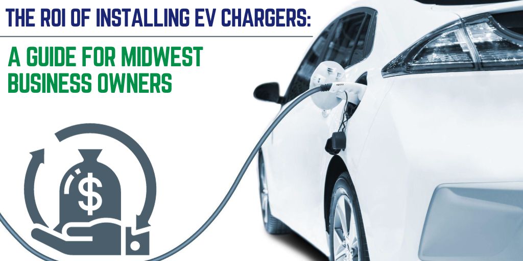 roi icon by ev car that is charging, how to calculate roi of adding ev chargers to a business