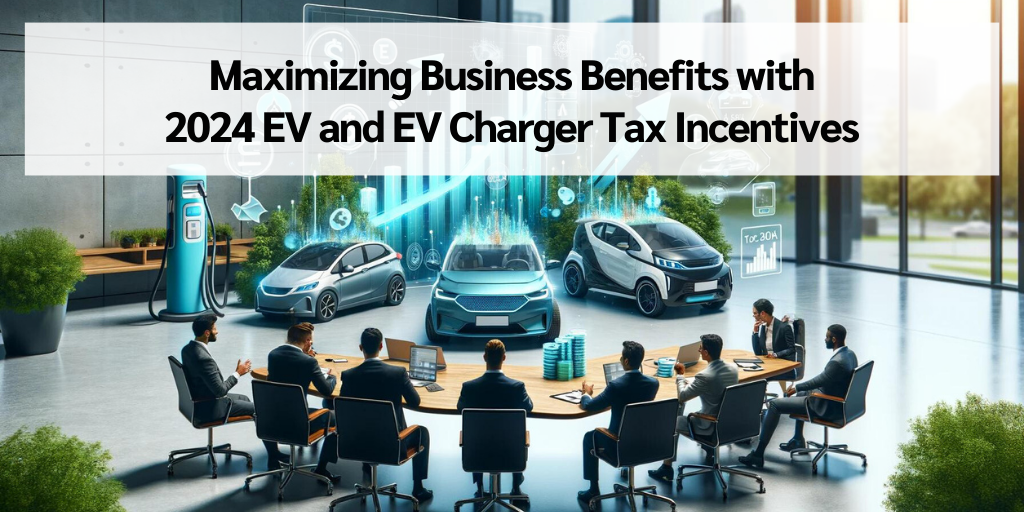 a modern, forward-thinking business environment, highlighting the relevance for decision-makers to consider ev fleets and ev chargers